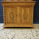 Library showcase carved wood