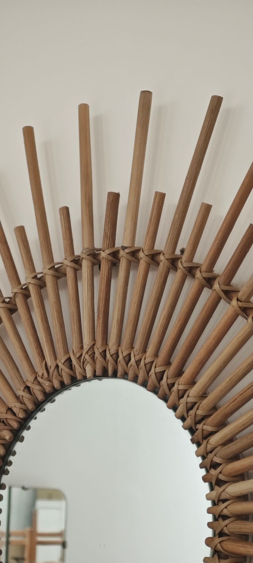 Rattan sun mirror 1970