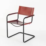 Cantilever chairs model MG5 in leather edition by Matteo Grassi. Italy, 90s