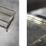 Vintage Mid Century Modern Coffee Table with Glass Case by Maison Jansen