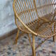 Vintage rattan bench 1960