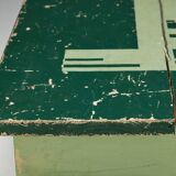 Green Art Populaire Side Table, France, 19th Century