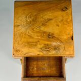Vintage side table in solid wood with drawer