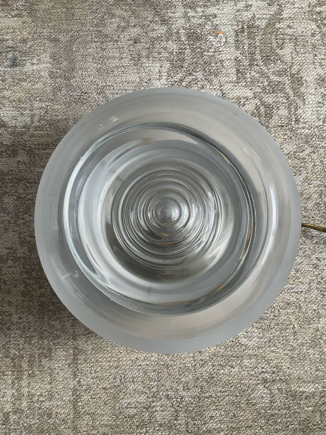 Peill & Putzler Space Age wall lamp in glass and chrome-plated metal