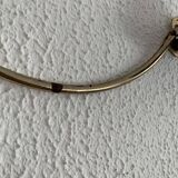 Vintage 1960s gold coat rack with 3 hooks - 45 x 7 cm