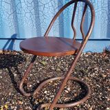 Industrial metal chair
