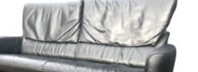 Canapé en cuir noir haut de gamme, canapé De Sede