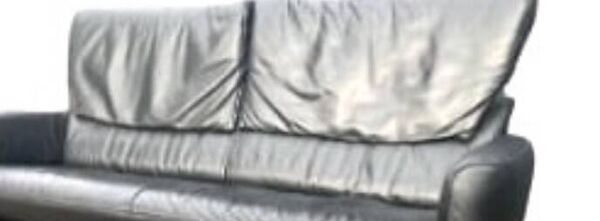 Canapé en cuir noir haut de gamme, canapé De Sede