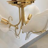 Murano glass leaf chandelier by Franco Luce Italy - 1970