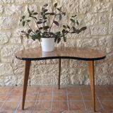 Coffe table vintage bean-shaped in formica, tripod foot, circa 1960s