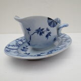 Saucière ancienne en faience fine creil montereau modèle  japon