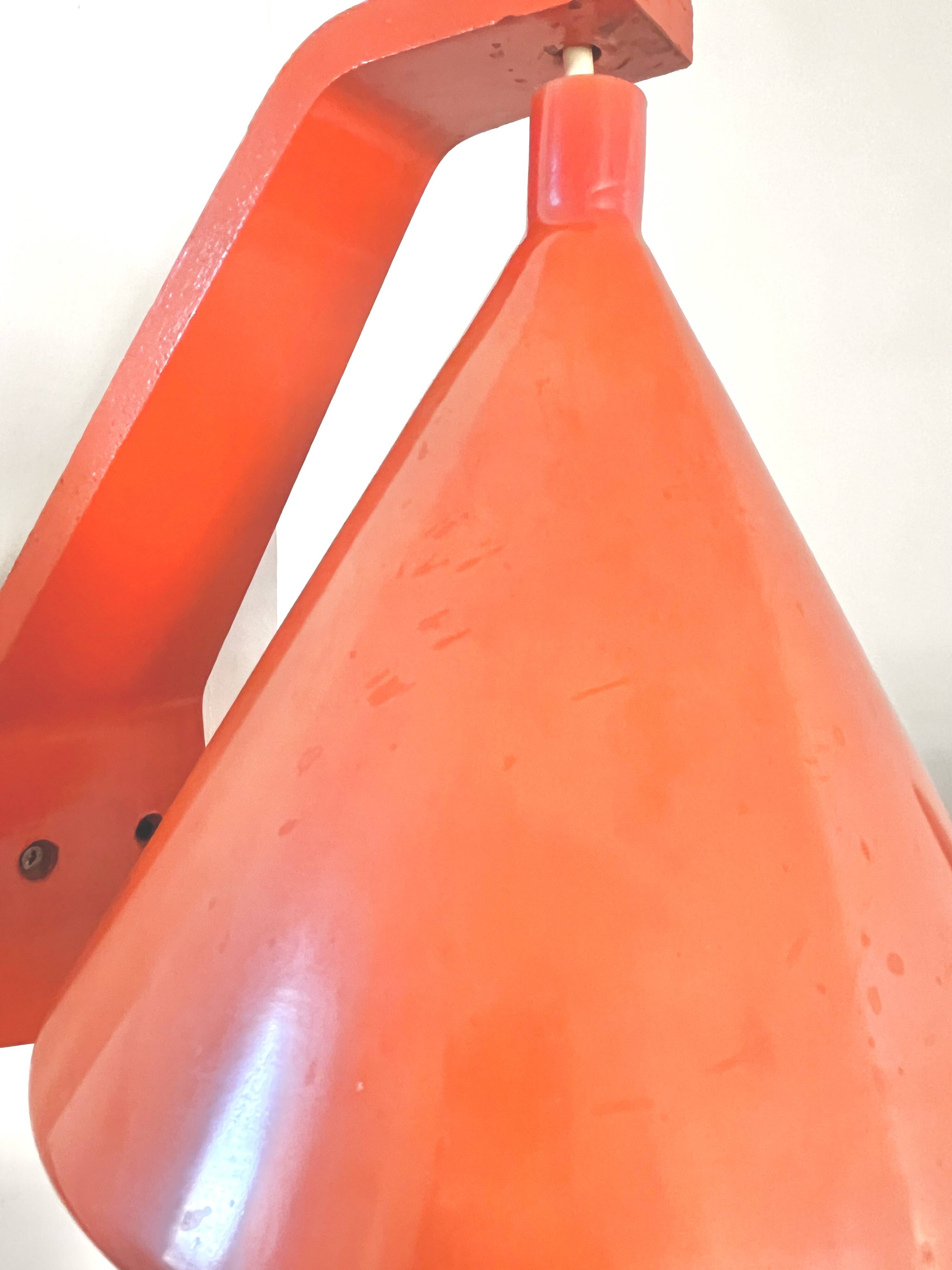 Philips Louis Kalff wall lamp opaline orange