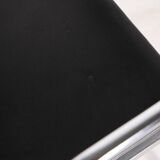 Set of 6 chrome and leather chairs