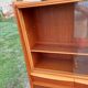 1950s wood and glass display cabinet