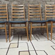 Set of 4 vintage Scandinavian chairs from the 1960s.