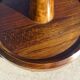 Solid wood pedestal table, Ø60cm