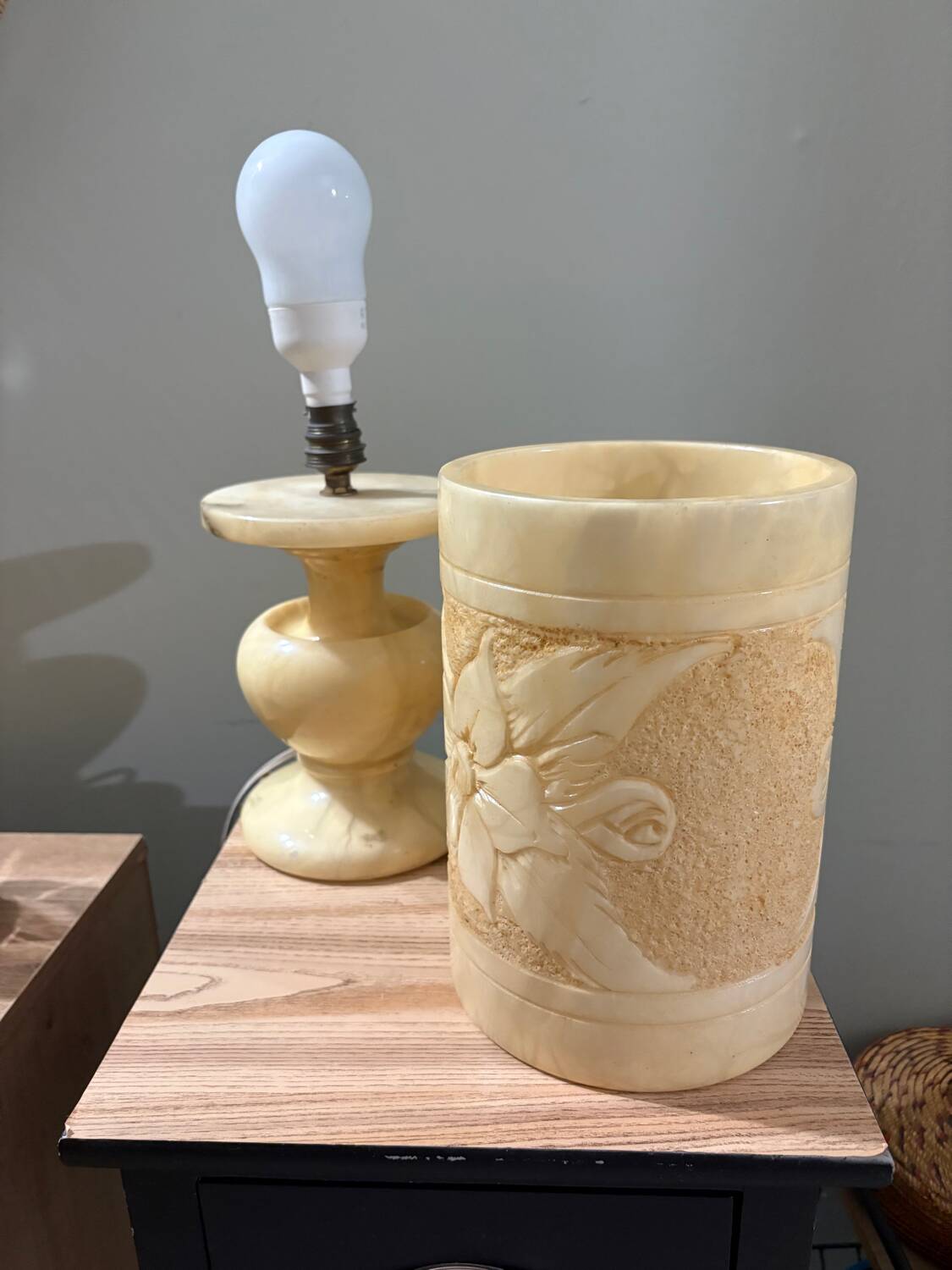 Lampe en albâtre 40cm