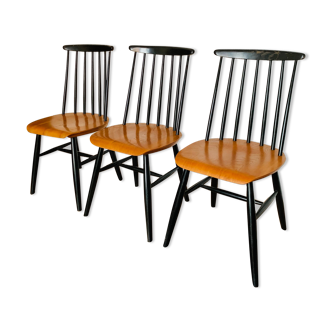 Series of 3 Fanett chairs by Tapiovaara