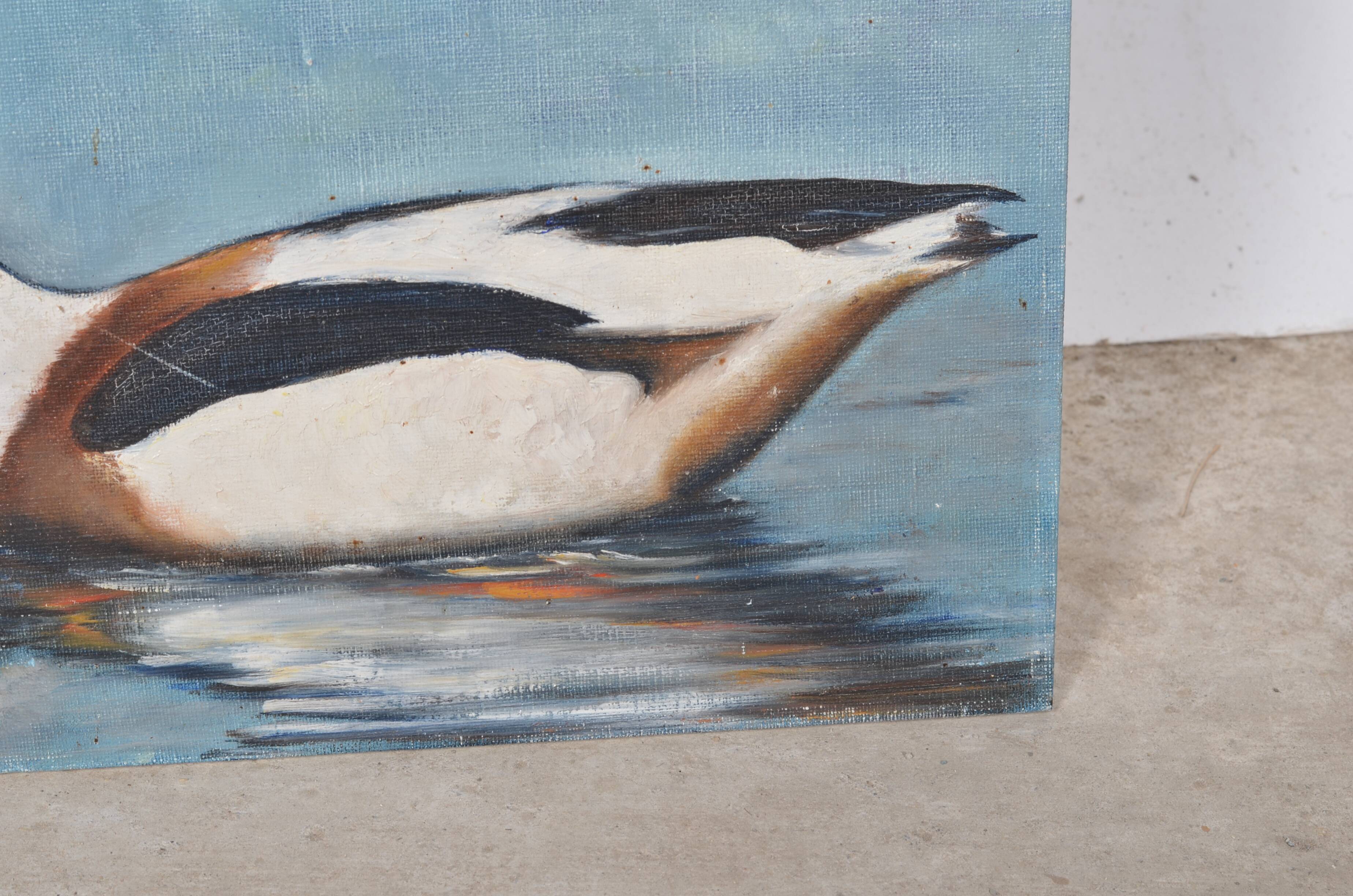 Huile sur toile canard