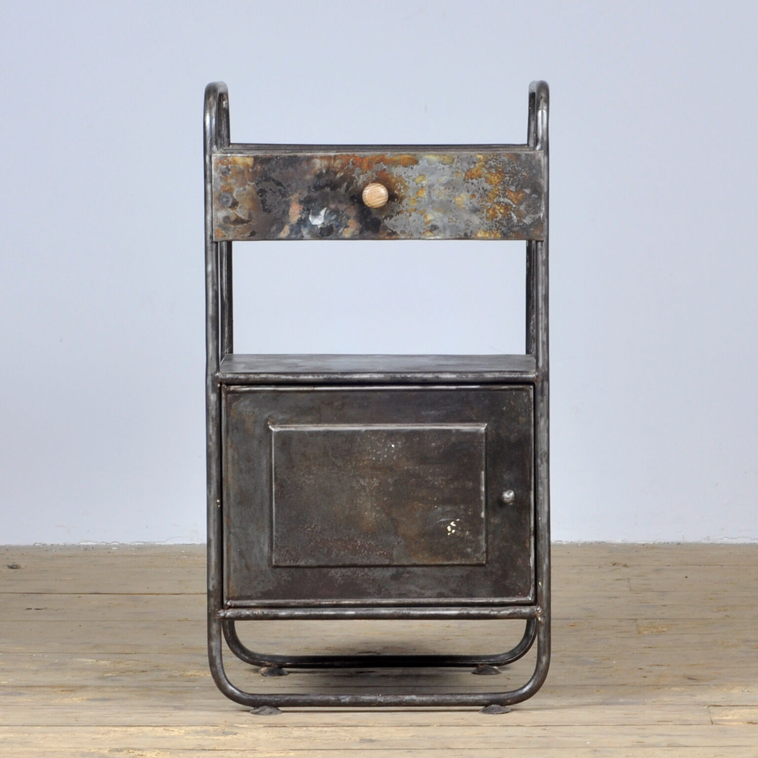 Iron Hospital Bedside Cabinet, 1920's