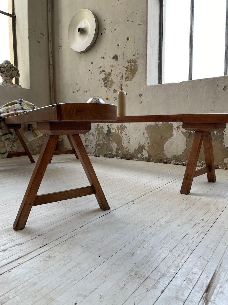 Pair of bench early 1900 oak