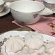 Antique bowl with glazed ceramic ears made in France Digoin Sarreguemines