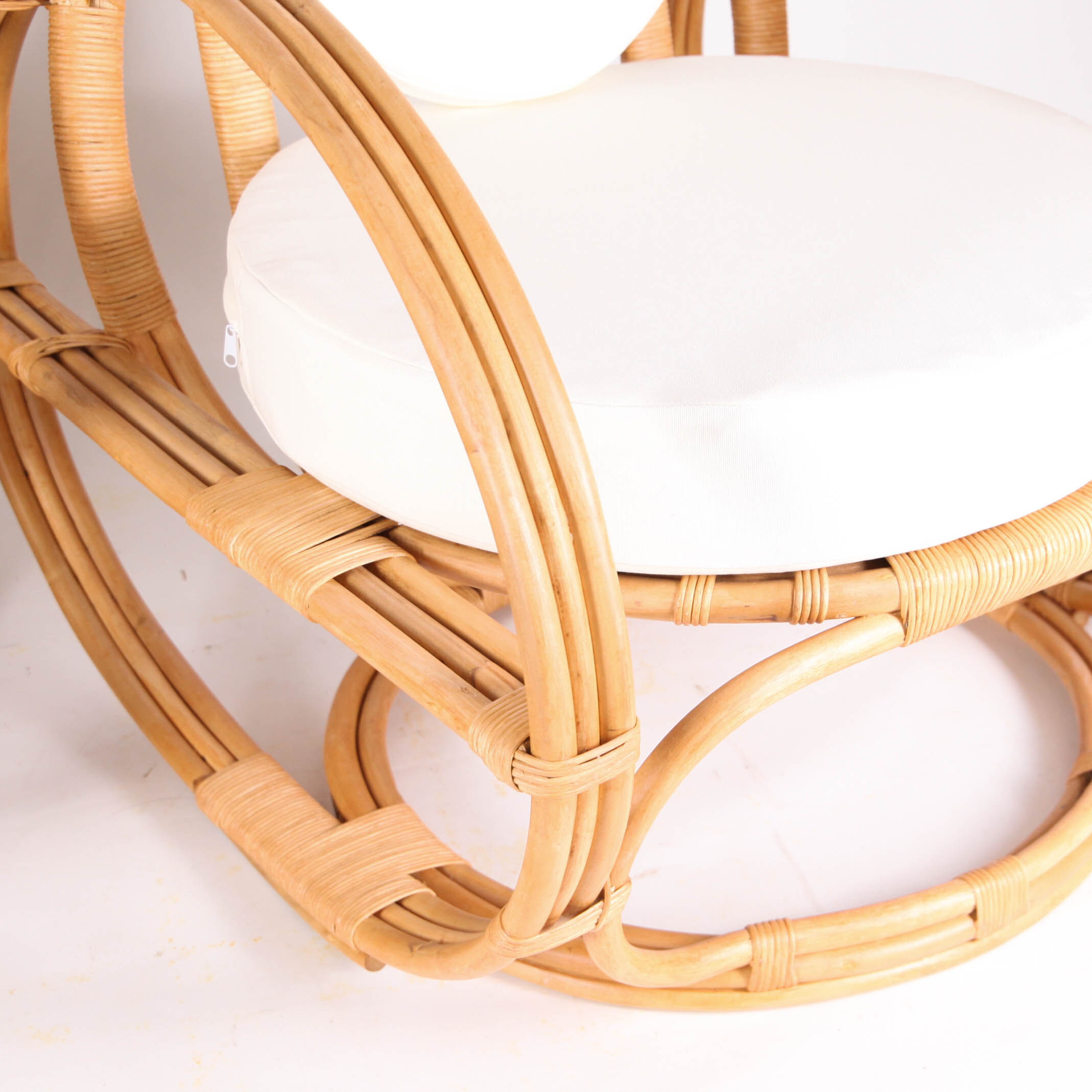 Pair of rattan armchairs