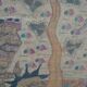 Large traditional Balinese painting on Kamasan Wayang vintage fabric.