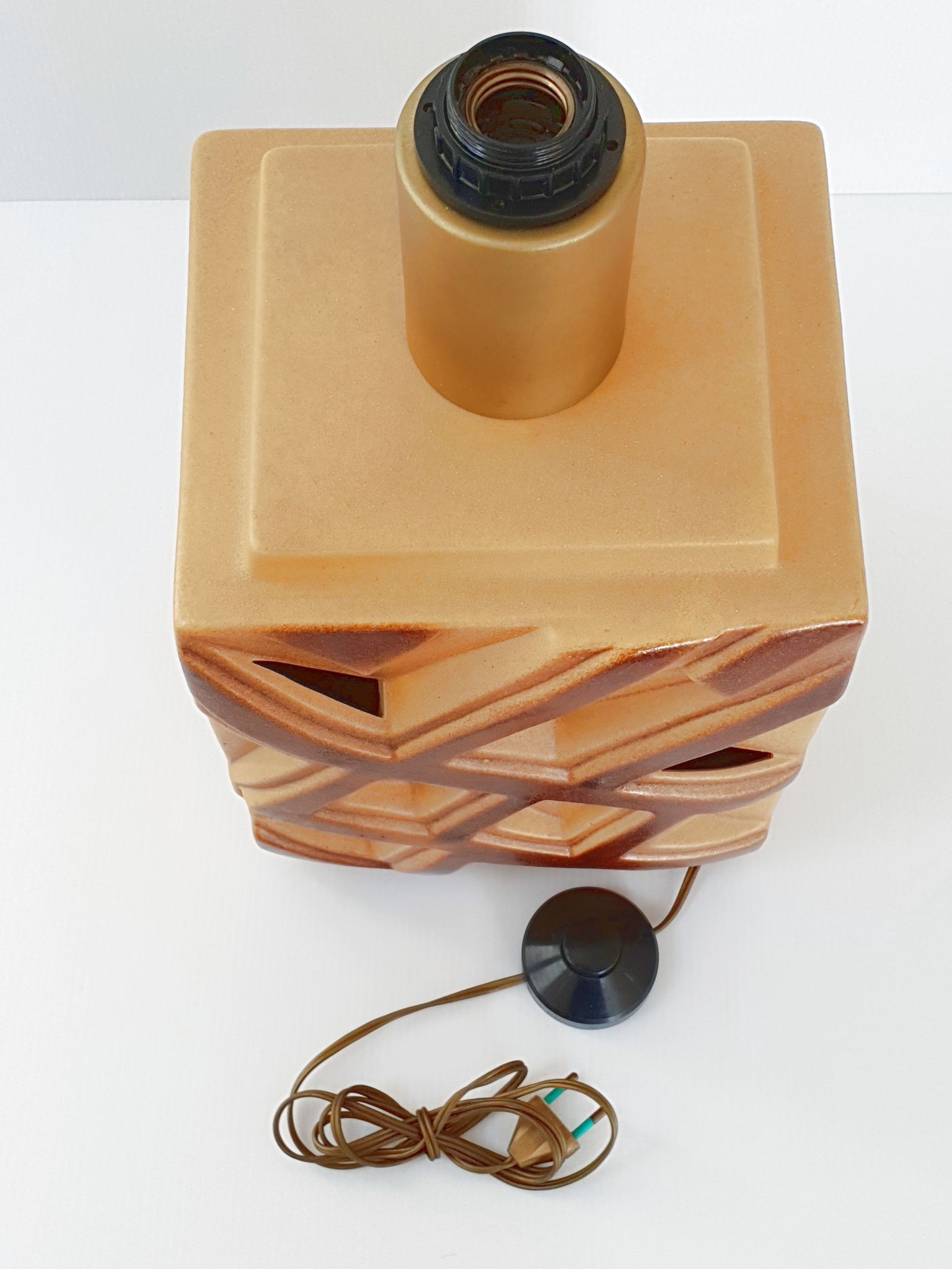 Pied de lampe vintage en céramique 1970
