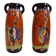 Pair of Art Deco Amphora Vases – Bohemia 1920s – Birds – 38 cm