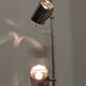 Space Age floor lamp with 2 chrome metal spotlights from the 60s/70s