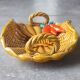 "Carrot Basket" slipware dish, Vallauris