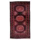 Tapis baloutche afghan ancien noué à la main 116 cm x 210 cm - rouge et marron (1C1195)