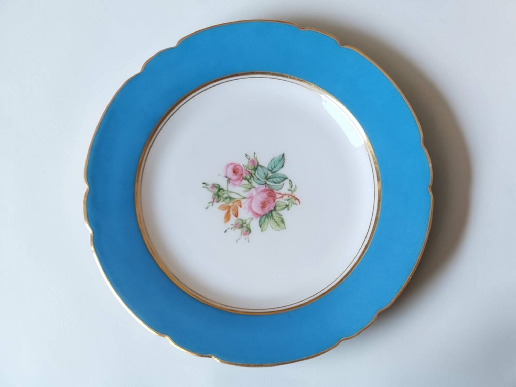 6 dessert plates in porcelain Old Paris 19th century