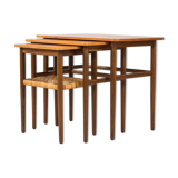 Set of 3 nest tables by Johannes Andersen for Silkeborg, 1960s, Denmark