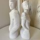 Duo Man Woman Plaster Busts - Style of Lindsey B. Balkweil