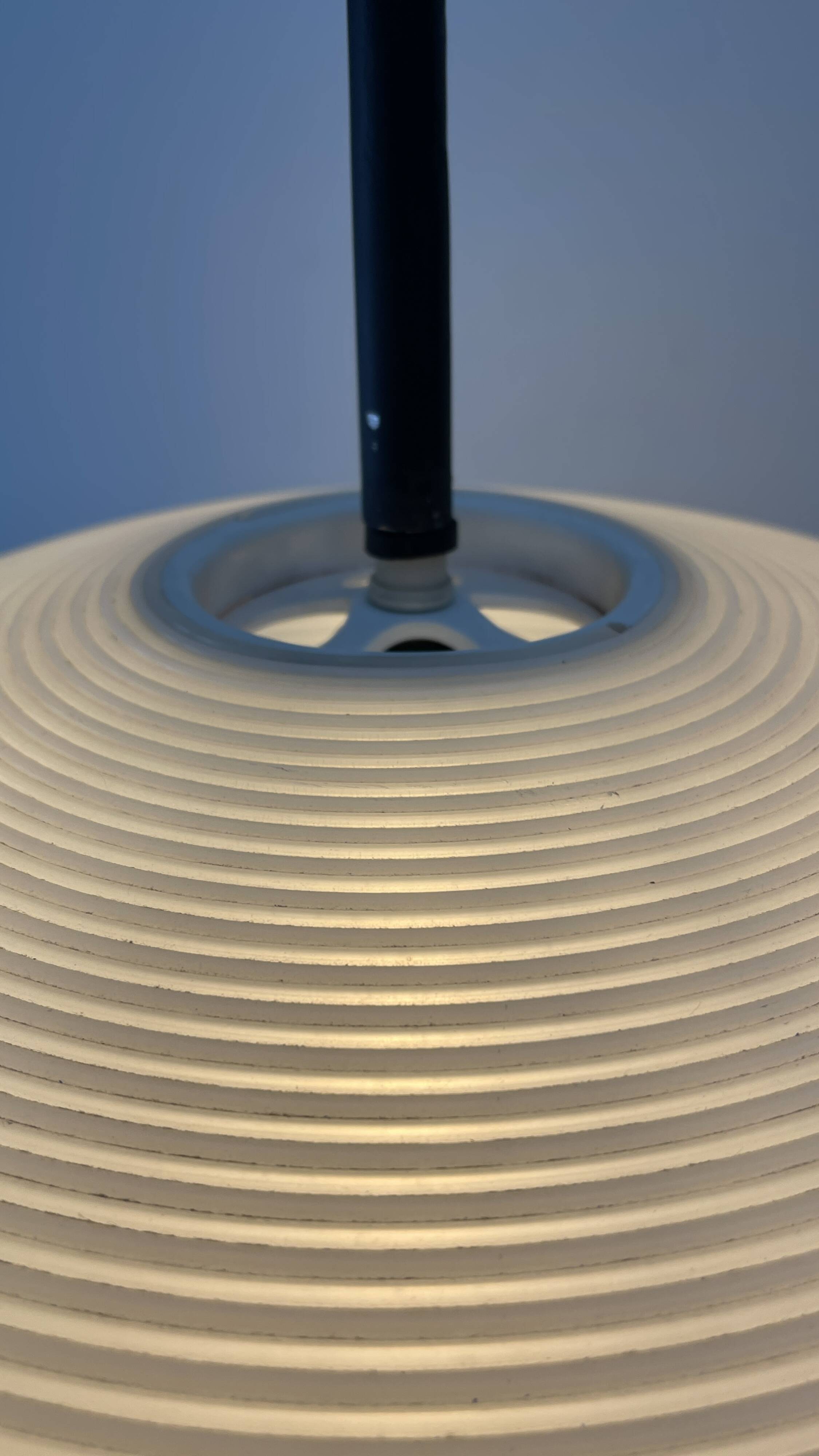 Floor lamp (lamp & table) in tubular steel, ca 1960