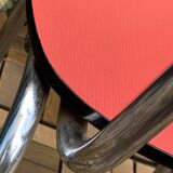 Pair of red Formica chairs Roc 1960