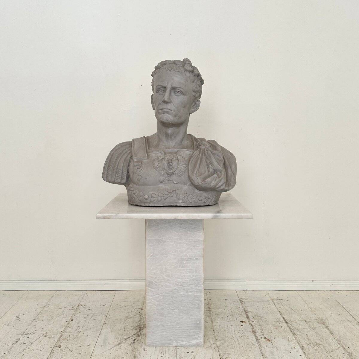 Italian Bust of Caesar in Plaster and Fiberglass, 1960