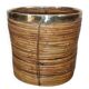 Bamboo and brass plant holder, 1970s