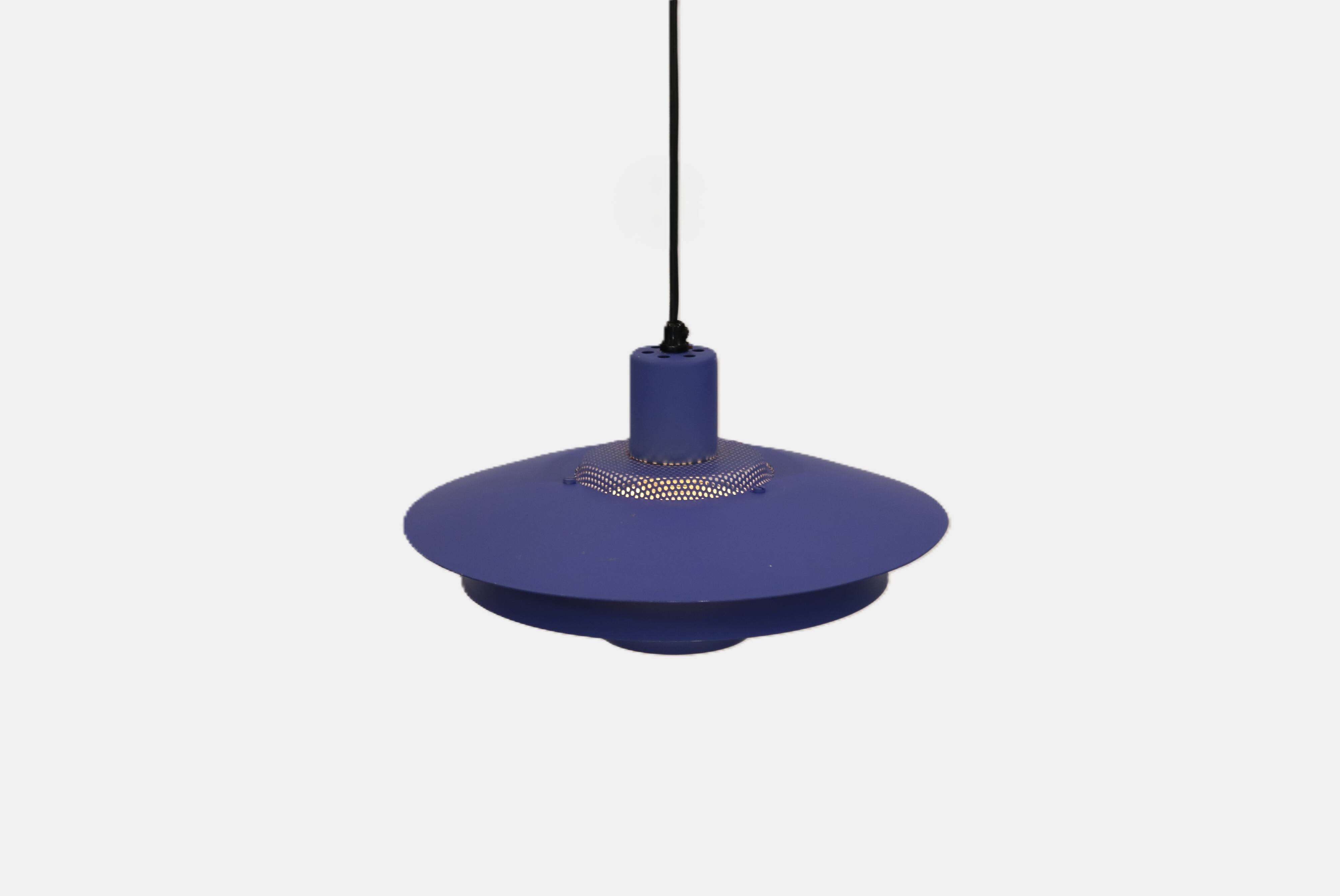 Blue coloured top design lamp by Jeka Metaltryk - Model Viola type 3013-P -
