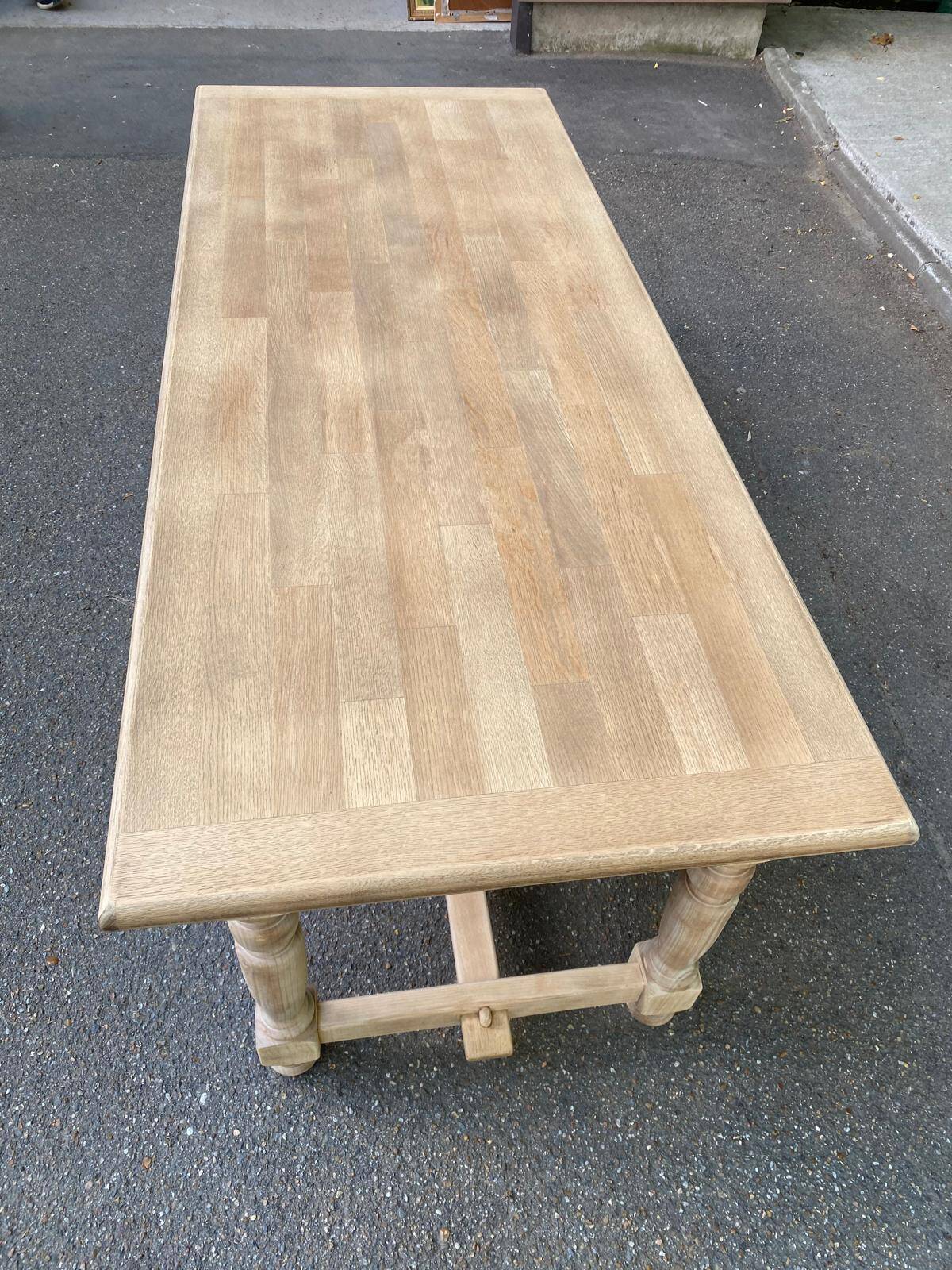 Renovated 210cm farmhouse dining table from the 20th century