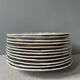 Series of 12 Terre de Fer flat plates in Onnaing earthenware, Sylvia model