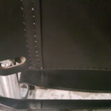 Chair black leather and chrome