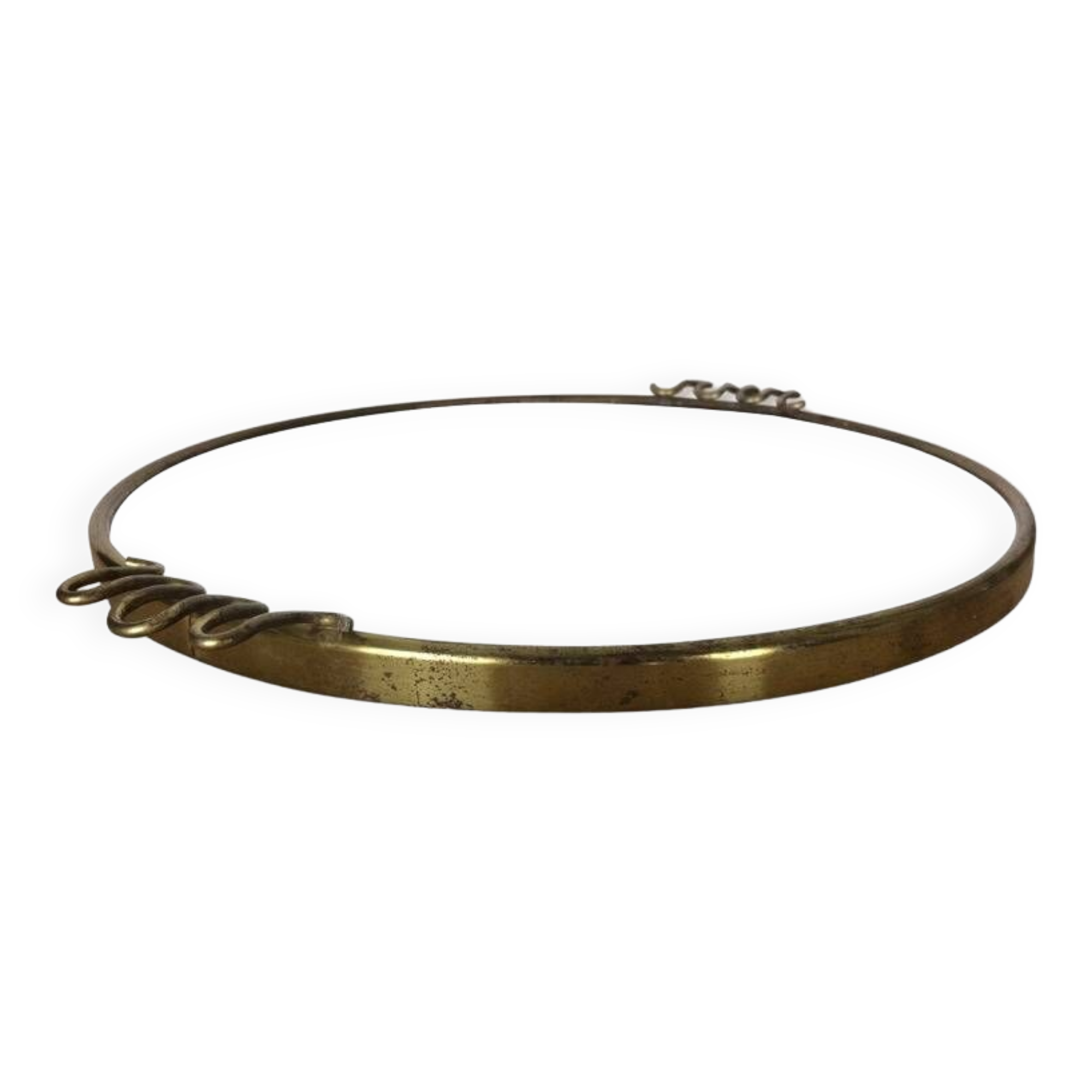 Mirror tray with brass rim 33cm