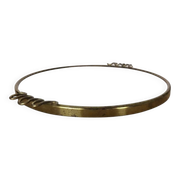 Plateau miroir cerclage laiton 33cm