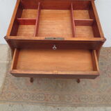 Former walnut marquetry sewing basket