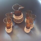 Water pitcher and 5 glasses
