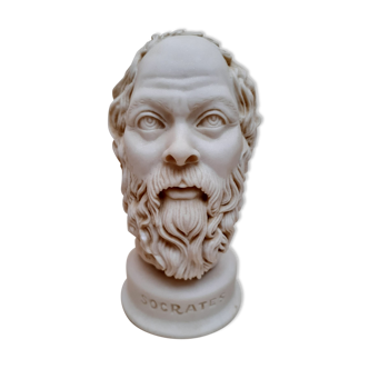 Bust of Socrates in marble dust