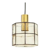 Mid-Century Glass & Brass Pendant/Ceiling Light from Limburg, 1960s